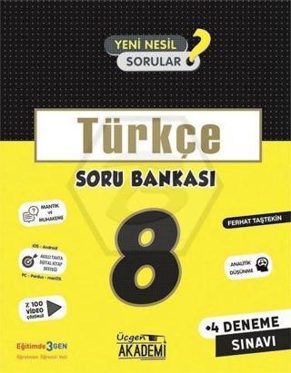 8.Sınıf LGS Türkçe Soru Bankası - Kolektif  - Üçgen Akademi