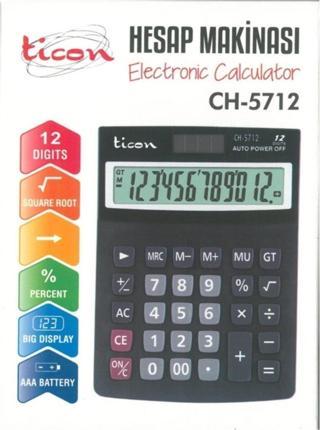 Ticon Dijital 12 Rakam Ch-5712 Hesap Makinesi