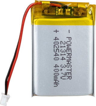 Powermaster 3.7 Volt 400 Mah Lityum Polimer Şarjlı Pil 4X25X40 mm Akıllı Saat Kulaklık Pili