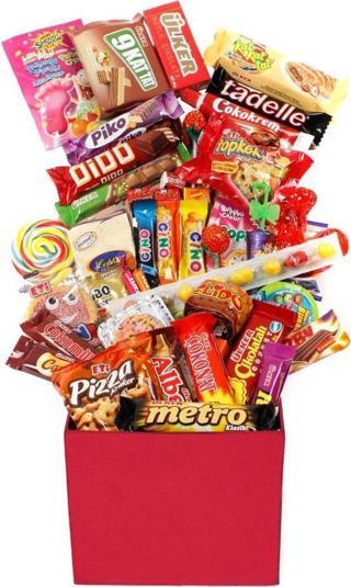 Nostaljik Özel Kırmızı Hediye Kutusu Mega Boy