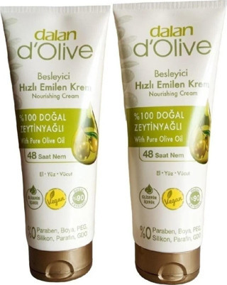 Dalan D'Olive Zeytinyağlı Nemlendirici El & Vücut Kremi 250Ml 2 Adet
