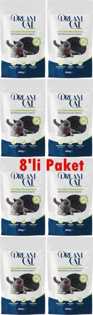 Dream Cat Kedi Kumu Koku Giderici Aktif Karbonlu 8x200 Gr 