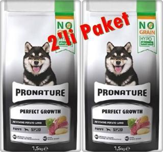 Pronature Perfect Growth Tahılsız Kuzu Etli Patatesli ve Enginarlı Yavru Köpek Maması 1,5 Kg*2 Adet