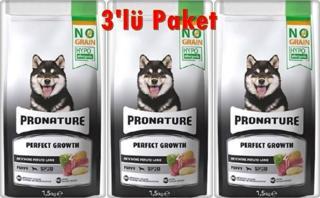 Pronature Perfect Growth Tahılsız Kuzu Etli Patatesli ve Enginarlı Yavru Köpek Maması 1,5 Kg*3 Adet