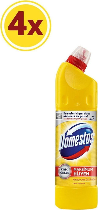 Domestos Çamaşır Suyu 750 Ml Limon Ferahlığı - 4'Lü Paket