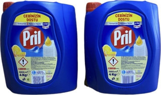 Pril 4 Kg Limon Kokulu 2 Adet Bulaşık Sabunu