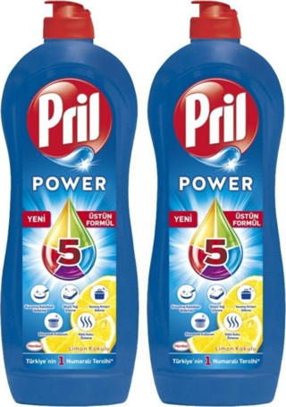 Pril Power 5 Etki Limon Kokulu Bulaşık Deterjanı 2 X 675 G