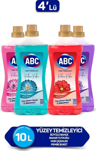 ABC Yüzey Temizleyici Büyülü Bahçe + Bahar Tutkusu + Mor Çiçekler + Pembe Buket 2500Ml 4'Lü Set