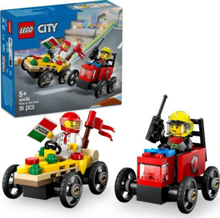 LEGO 60458  City Pizza Arabası İtfaiye Kamyonuna Karşı Yarış Arabası Paketi