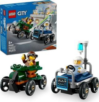 LEGO 60459  City Uçak, Hastane Yatağına Karşı Yarış Arabası Paketi
