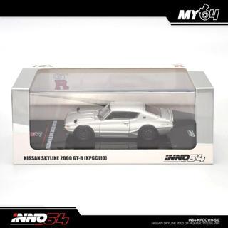 İnno64 Inno 1/64 Nıssan Skylıne 2000 Gt-R (Kpgc110) Silver In64-Kpgc110-Sıl