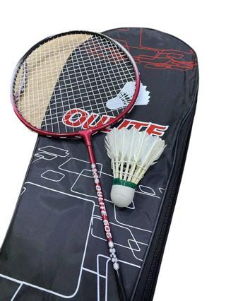 pekial CKSpor Pro 606 Çantalı Badminton Seti 2 Adet Badminton Raketi 1 Adet Badminton Topu ( Kaz Tüyü ) Siyah Tek Ebat