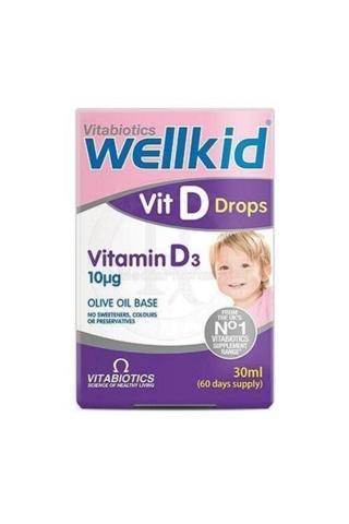 Vitabiotics Wellkid Vit D Drops Vitamin D3 10Mcg 30Ml Sprey 5021265220038