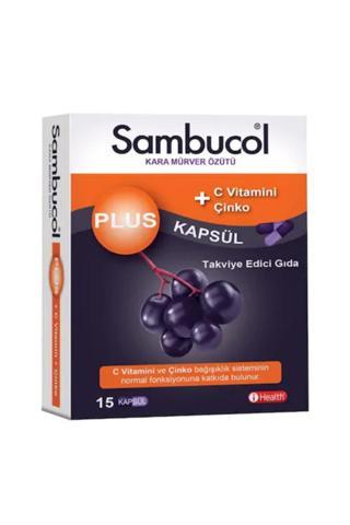 Sambucol Plus Kara Mürver Özütü + C Vitamini &Amp; Çinko 15 Kapsül