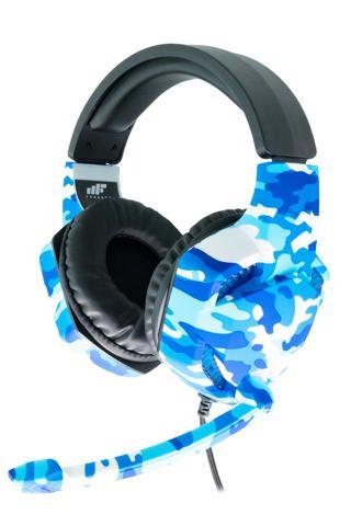 MF Product Strike 0540 Kablolu Kulaküstü Kamuflajlı Oyuncu Kulaklığı Mavi