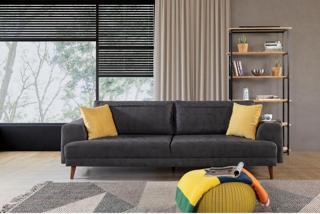Perla Sofa Nobis Yataklı Kanepe Babyface Antrasit