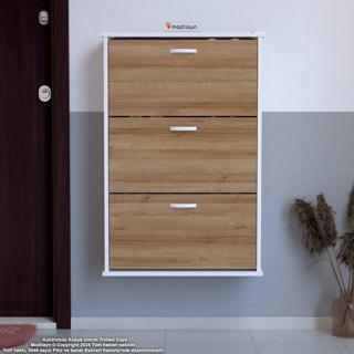 Modilayn VARBİ Asma Kapı Önü 72 x 107 x 25, 5 cm’ lik 3 Düşer Kapak 6 Göz Bölmeli Ayakkabılık