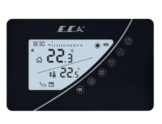 E.C.A. Poly Touch 400B Programlanabilir Kablosuz Oda Termostatı Siyah