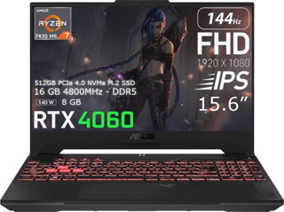 ASUS TUF Gaming A15 FA507NVR-LP147 AMD R7 7435HS 16GB 512GB SSD RTX 4060 (140W) 15.6" 144Hz IPS FHD Fdos