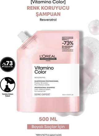 L'Oréal Paris Vitamino Color Boyalı Saçlar İçin Renk Koruyucu Refill Şampuan 500Ml