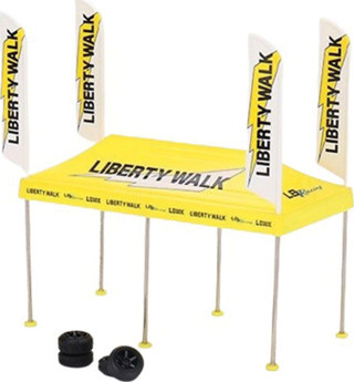 1:64 Diecast Racing LB Paddock Tent Minyatür Model Araba Servis Çadırı Seti