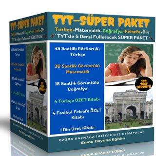 2024 Tyt Süper Paket (100 Saat Anlatım + 9 Kitap Özeti Kitabı) - Enine Boyuna Eğitim - Enine Boyuna Eğitim