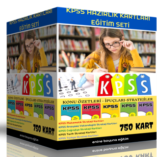 Kpss Hazırlık Kartları Eğitim Seti (750 Kart) - Enine Boyuna Eğitim
