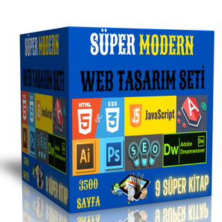 Süper Modern Web Tasarım Seti (9 Süper Kitap) - Enine Boyuna Eğitim - Enine Boyuna Eğitim