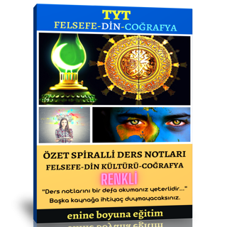 Tyt Felsefe-Din-Coğrafya Özet Kitabı (Renkli) - Enine Boyuna Eğitim - Enine Boyuna Eğitim