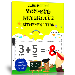 Yaz Sil Okul Öncesi Haydi Matematik Öğrenelim Kitabı - Enine Boyuna Eğitim - Enine Boyuna Eğitim