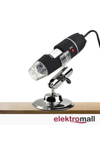 Bosile 500X Dijital Usb Mikroskop Zoom Büyüteç 2Mp 8 Ledli Metal Stand