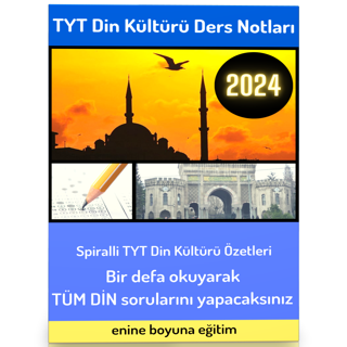 2024 Tyt Din Kültürü Ders Notları Kitabı - Enine Boyuna Eğitim - Enine Boyuna Eğitim