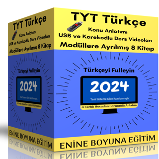 2024 Tyt Türkçe Modüler Kitap Seti (Görüntülü Anlatımlı) - Enine Boyuna Eğitim - Enine Boyuna Eğitim