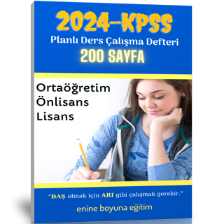 2024-Kpss Planlı Ders Çalışma Defteri (200 Sayfa) - Enine Boyuna Eğitim - Enine Boyuna Eğitim