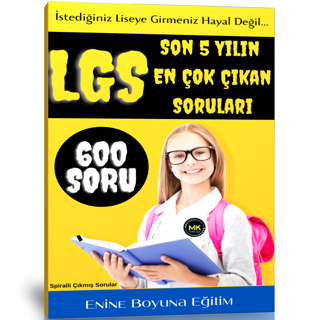 Lgs Çıkmış Sorular Kitabı (600 Soru) - Enine Boyuna Eğitim - Enine Boyuna Eğitim
