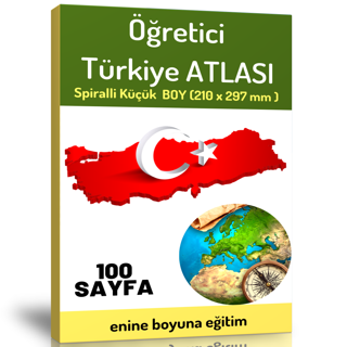 Öğretici Orta Boy Türkiye Atlası (100 Seçilmiş Harita) - Enine Boyuna Eğitim - Enine Boyuna Eğitim