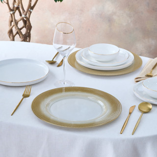 Marisa Yuvarlak Supla Simli Altın Beyaz 33 Cm