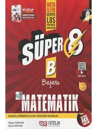Nitelik 8.Sınıf Yeni Nesil Süper Matematik Soru Kitabı - 