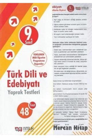 Nitelik 9.Sınıf Türk Dili Ve Edebiyatı Yaprak Testleri -  - Nitelik Yayınları