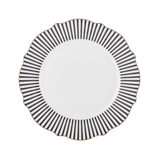 Karaca New Romantic İnce Çizgili Servis Tabağı 27 cm Siyah