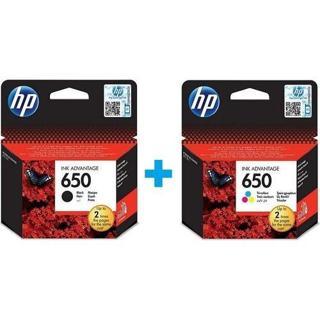 HP 650 CZ101AE Siyah + Renkli 2'li Set Kartuş