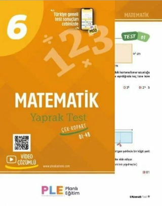 Birey PLE 6. Sınıf Matematik 48 Yaprak Test Birey Yayınları - Birey Yayınları