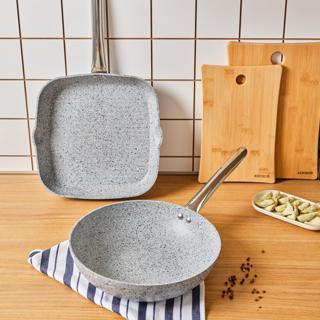 Karaca Biogranit Nare Wok - Grill Set Blue