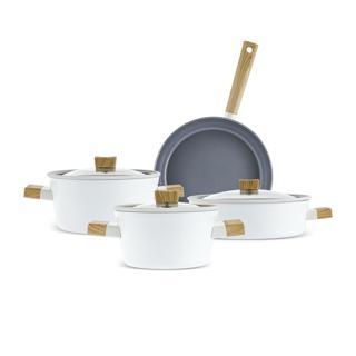 Karaca x Refika Swiss Crystal Creamy Wood 7 Parça Tencere Seti
