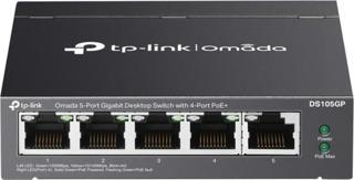 Tp-Link Omada Ds105Gp 5 Port 10-100-1000 Poe+ Switch Çelik Kasa Rack Mount