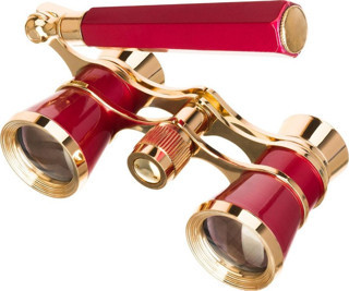 Nefis Işlemeli Tiyatro Opera Dürbünü 3x25 Prinç Metal Kaplamalı Retro Kahverengi TdrTR