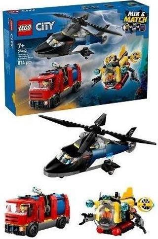 Lego City Helicopter Fire Engine and Submarine Remix 60462