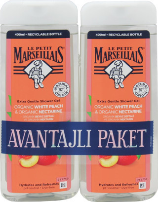 Le Petit Marseillais Beyaz Şeftali Ve Nektarin Organik Duş Jeli 2 x 400 ml