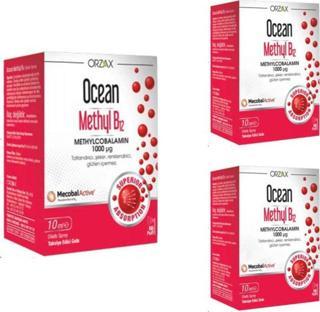 Ocean Methyl B12 1000 Mcg 10 Ml Sprey X3 Adet