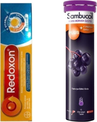 Redoxon Üçlü Etki 15 Efervesan Tablet+Sambucol Plus Efervesan Tablet